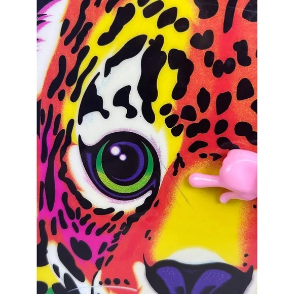 Lisa Frank Leopard Print Zip 3 Ring Binder School Supply Organizer Fantastic - Picture 4 of 16